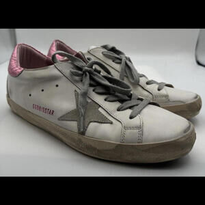 Golden Goose Superstar Sneakers Leather White Pink Size 39 EU, 9 US